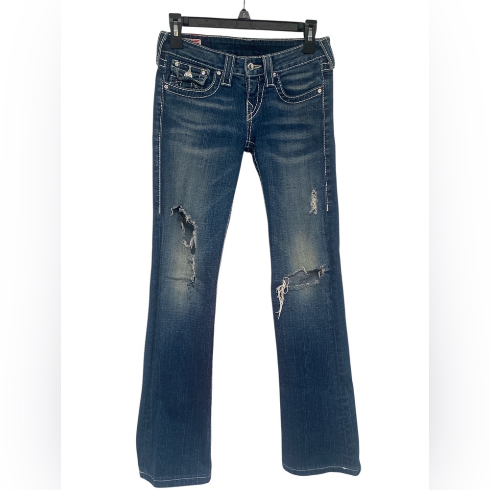 True Religion Blue Distressed Women's Jeans GUC 25